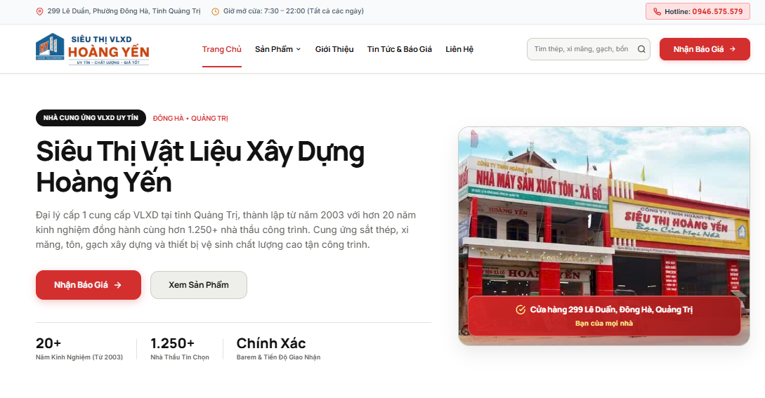 VLXD Hoàng Yến Web